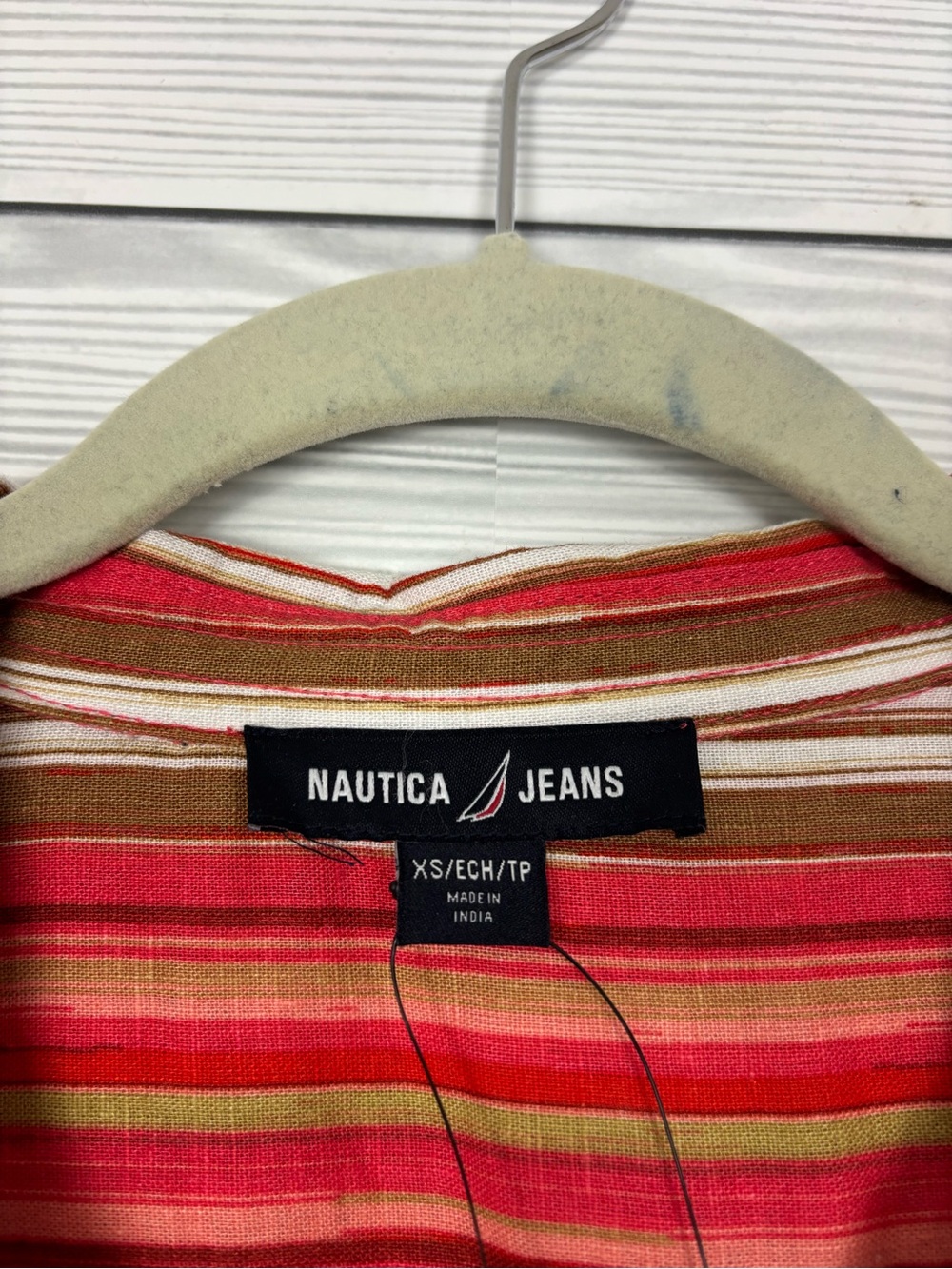 Nautica Jeans stripe linen blend maxi dress size  XS NWT - Picture 4 of 10